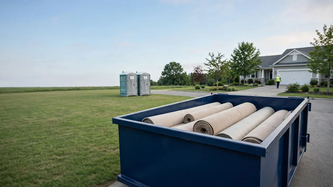Right-sized small dumpster for a weekend project